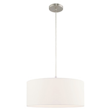 Livex Lighting 41090-91 - 1 Lt Brushed Nickel Pendant Chandelier