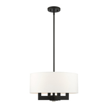 Livex Lighting 48784-04 - 4 Lt Black Chandelier