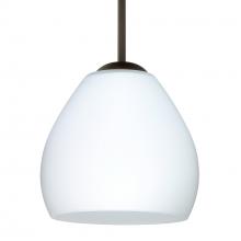Besa Lighting 1BC-412207-MED-BR - Besa Bolla Pendant Opal Matte Bronze 1x40W B10 Medium base