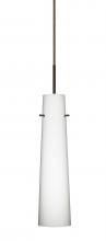 Besa Lighting 1BC-567407-BR-L - Besa Camino Pendant Bronze Opal Matte 1x40W Halogen, 15Ft. Cord