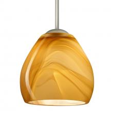 Besa Lighting 1BT-4122HN-MED-SN - Besa Bolla Pendant Honey Satin Nickel 1x40W B10 Medium base