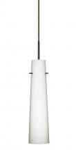 Besa Lighting 1BT-567407-BR-L - Besa Camino Pendant Bronze Opal Matte 1x40W Halogen, 15Ft. Cord
