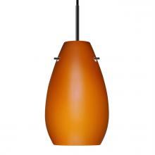 Besa Lighting 1JC-412680-LED-BK - Besa Pera 9 LED Pendant Amber Matte Black 1x9W LED