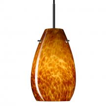 Besa Lighting 1JT-412618-LED-BK - Besa Pera 9 LED Pendant Amber Cloud Black 1x9W LED