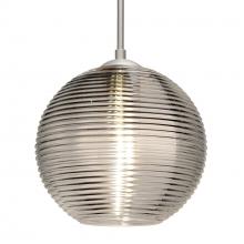 Besa Lighting 1JT-461602-LED-SN-L - Besa Kristall 8 Pendant Satin Nickel Smoke 1x9W LED, 15Ft. Cord