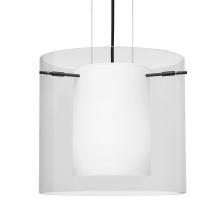 Besa Lighting 1KG-C18407-LED-BK - Besa Pahu 12 LED Pendant Clear Black 1x11W LED