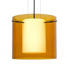 Besa Lighting 1KG-G18407-LED-BK - Besa Pahu 12 LED Pendant Transparent Armagnac Black 1x11W LED