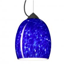 Besa Lighting 1KX-169786-LED-BK - Besa Lucia LED Stem Pendant Blue Cloud Black 1x9W LED