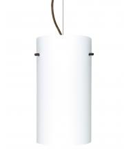 Besa Lighting 1KX-412007-LED-BR-L - Besa Cable Pendant Stilo 12 Bronze Opal Matte 1x11W LED, 15Ft. Cord
