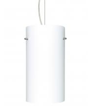 Besa Lighting 1KX-412007-SN-L - Besa Cable Pendant Stilo 12 Satin Nickel Opal Matte 1x150W Medium Base A21, 15Ft. Cor