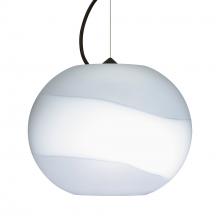Besa Lighting 1KX-477699-LED-BK - Besa Luna LED Pendant Opal Frost Black 1x9W LED