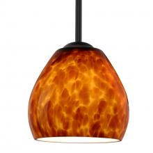 Besa Lighting 1TT-412218-LED-BK - Besa Bolla LED Pendant Amber Cloud Black 1x9W LED