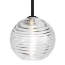 Besa Lighting 1TT-461600-LED-BK - Besa Kristall 8 Pendant Black Clear 1x9W LED