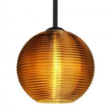 Besa Lighting 1TT-461682-LED-BK - Besa Kristall 8 Pendant Black Amber 1x9W LED