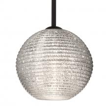 Besa Lighting 1TT-4616GL-LED-BK - Besa Kristall 8 Pendant Black Glitter 1x9W LED