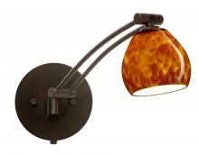 Besa Lighting 1WW-560518-BR - Besa Wall Tay Tay Bronze Amber Cloud 1x50W Halogen Gy6.35