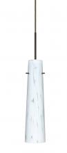 Besa Lighting B-567419-BR-L - Besa Camino Pendant For Multiport Canopy Bronze Carrera 1x40W Halogen, 15Ft. Cord