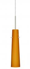 Besa Lighting B-567480-SN-L - Besa Camino Pendant For Multiport Canopy Satin Nickel Amber Matte 1x40W Halogen, 15Ft
