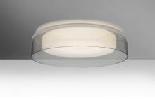 Besa Lighting TANGO15GYC-LED - Besa Tango 15 Ceiling, Gray/Opal Matte, 1x17W LED