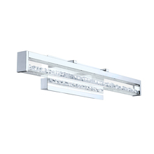 Eglo 201729A - 1 LT Integrated LED Bath/Vanity Light w/ Chrome Finish, Clear Glass w/ Clear Stones