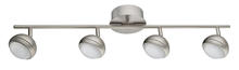 Eglo 94305A - 4 LT Fixed Track Light w/ Matte Nickel Finish & Clear Acrylic Diffusers