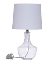 Craftmade 86255 - 1 Light Clear Glass Base Table Lamp