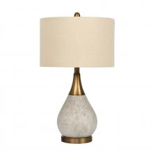 Craftmade 86237 - 1 Light Concrete/Metal Base Table Lamp in Natural Concrete/Antique Brass