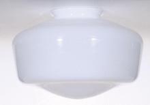 Satco Products 50/276 - Blown Opal Glass Shade; 10 inch Diameter; 4 inch Fitter; Schoolhouse Glass; White