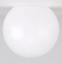 Satco Products 50/429 - White Neckless Poly Globe Shade; 6 inch Diameter; 3-3/8 inch Opening
