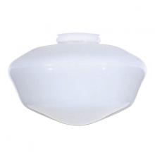 Satco Products 50/471 - Blown Opal Schoolhouse Globe Shade; 18 inch Diameter; 6 inch Fitter; Schoolhouse Glass; White