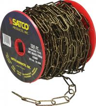 Satco Products 79/206 - 11 Gauge Chain; Spanish Type Antique Brass Finish; 50 Yards (150 Feet) To Reel; 1 Reel To Master;