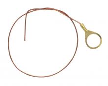 Satco Products 80/1966 - 1/4 IP Round Ground Lug With 1 Foot 18/1 Bare Copper Ground Wire