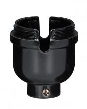Satco Products 80/2201 - 1/8 IP Cap Only; Phenolic; 1/2 Uno Thread; With Set Screw; For Push Thru With Plastic Bushing