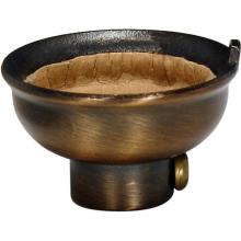 Satco Products 80/2390 - 1/4 IPS Stamped Solid Brass Caps With Set Screw; Dark Antique Brass