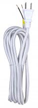 Satco Products 80/2465 - 12 Foot Rayon Cord Set; Silver Finish; 18/2 SPT-2 105C With Molded Polarized Plug; 50 Carton; Tinned