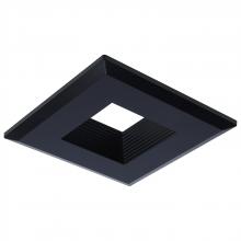 Satco Products 80/990 - Deep Baffle Trim; 4 Inch Square; Black Finish