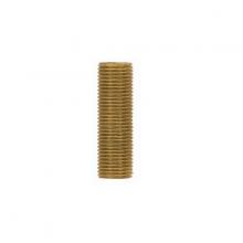 Satco Products 90/1185 - 1/8 IP Solid Brass Nipple; Unfinished; 1" Length; 3/8" Wide