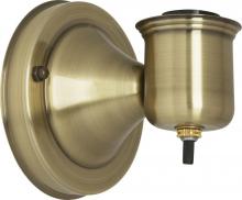 Satco Products 90/1407 - 1-5/8" Wired Wall Bracket With Bottom Turn Knob Switch; Antique Brass Finish; Includes Hardware;