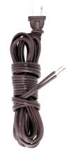 Satco Products 90/1414 - 12 Foot 18/2 SPT-2 105C Cord Set; Brown Finish; 72" Hank; 150 Carton; Molded Polarized Plug;