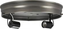 Satco Products 90/1433 - 10" 2-Light Ceiling Pan; Brushed Nickel Finish; Includes Hardware; 60W Max