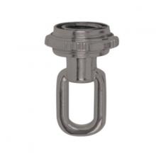 Satco Products 90/1848 - 1/4 IP Screw Collar Loop With Ring; 25lbs Max; Brushed Pewter Finish