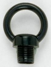 Satco Products 90/204 - 1" Male Loops; 1/8 IP With Wireway; 10lbs Max; Glossy Black Finish