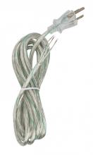 Satco Products 90/2312 - 10 Foot 18/3 SVT 105C Heavy Duty Cord Set; Clear Silver Finish; 100 Carton; 3 Prong Molded Plug;