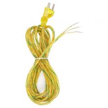 Satco Products 90/2313 - 10 Foot 18/3 SVT 105C Heavy Duty Cord Set; Clear Gold Finish; 100 Carton; 3 Prong Molded Plug;