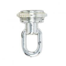 Satco Products 90/2343 - 1/8 IP Screw Collar Loop With Ring; 1/8 IP; 25lbs Max; Chrome Finish