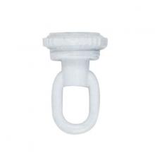 Satco Products 90/2422 - 1/8 IP Screw Collar Loop With Ring; 25lbs Max; White Finish