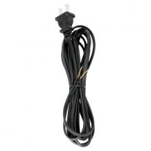 Satco Products 90/2461 - 10 Foot 18/2 SPT-1 105C Cord Set; Black Finish; 48" Hank; 150 Carton; Molded Polarized Plug;
