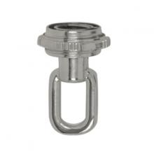Satco Products 90/2494 - 1/4 IP Matching Screw Collar Loop With Ring; 25lbs Max; Brushed Nickel Finish