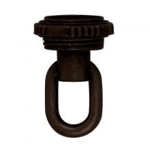 Satco Products 90/2495 - 1/4 IP Matching Screw Collar Loop With Ring; 25lbs Max; Old Bronze Finish