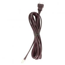 Satco Products 90/2599 - 10 Foot 18/2 SPT-2 105C Cord Set; Brown Finish; 36" Hank; 150 Carton; Molded Polarized Plug;
